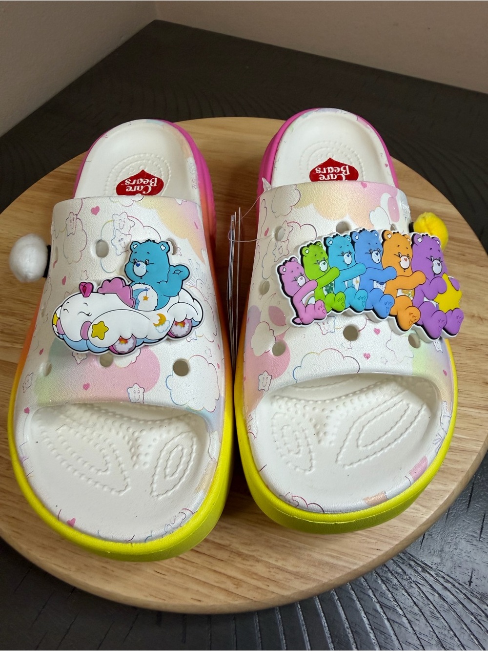 Crocs unisex Care Bears stomp platform slide